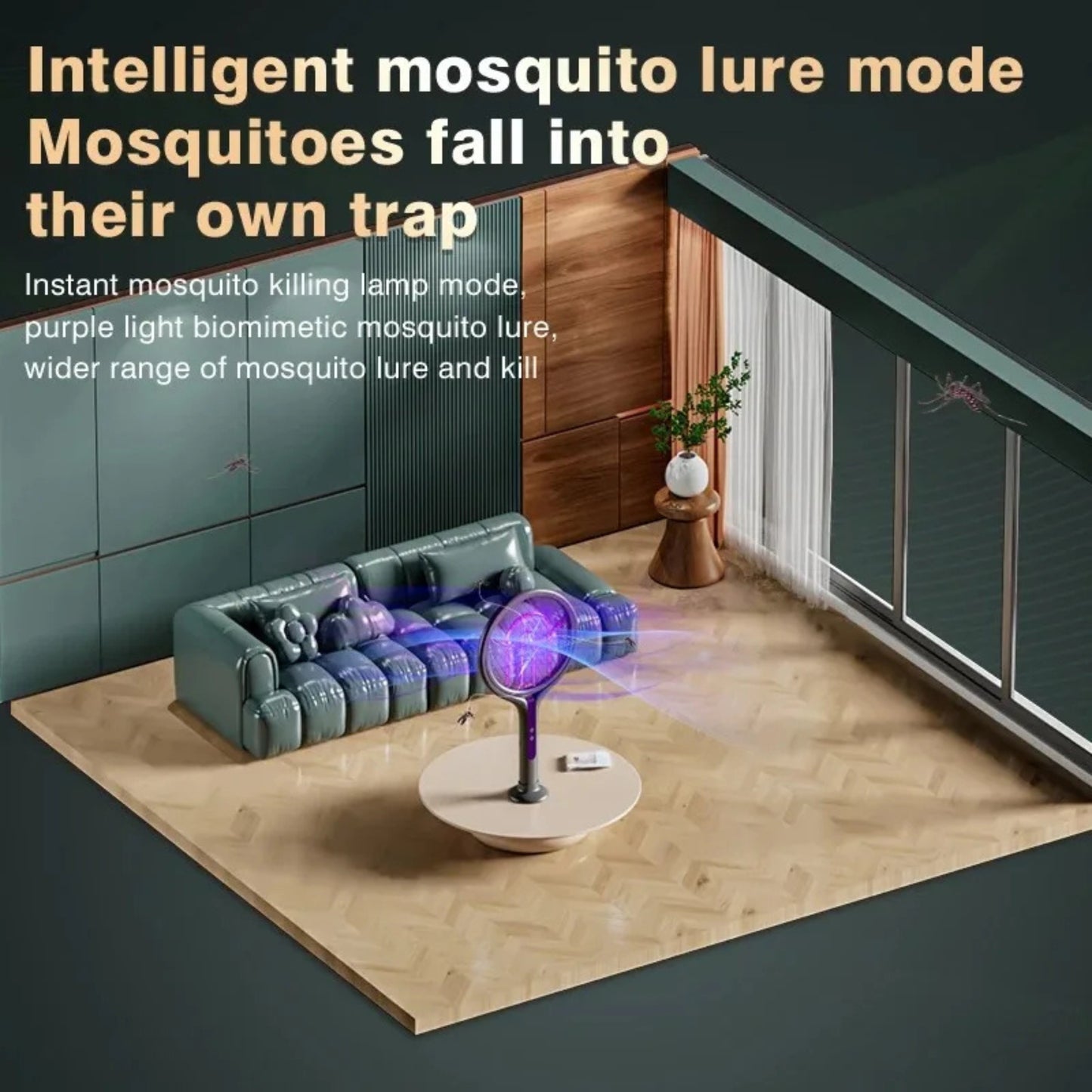 VoltFly™ Mosquito Zapper – UV Light, 2800V Shock, Rechargeable